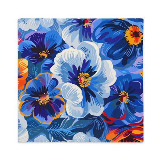 Azure Bloom - Premium Pillow Case