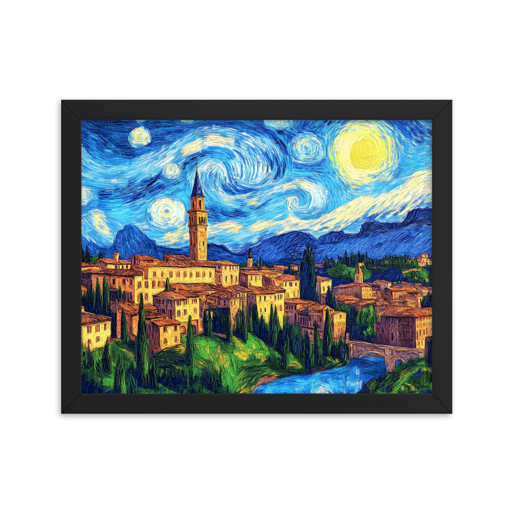 Tuscany city - HQ Framed poster