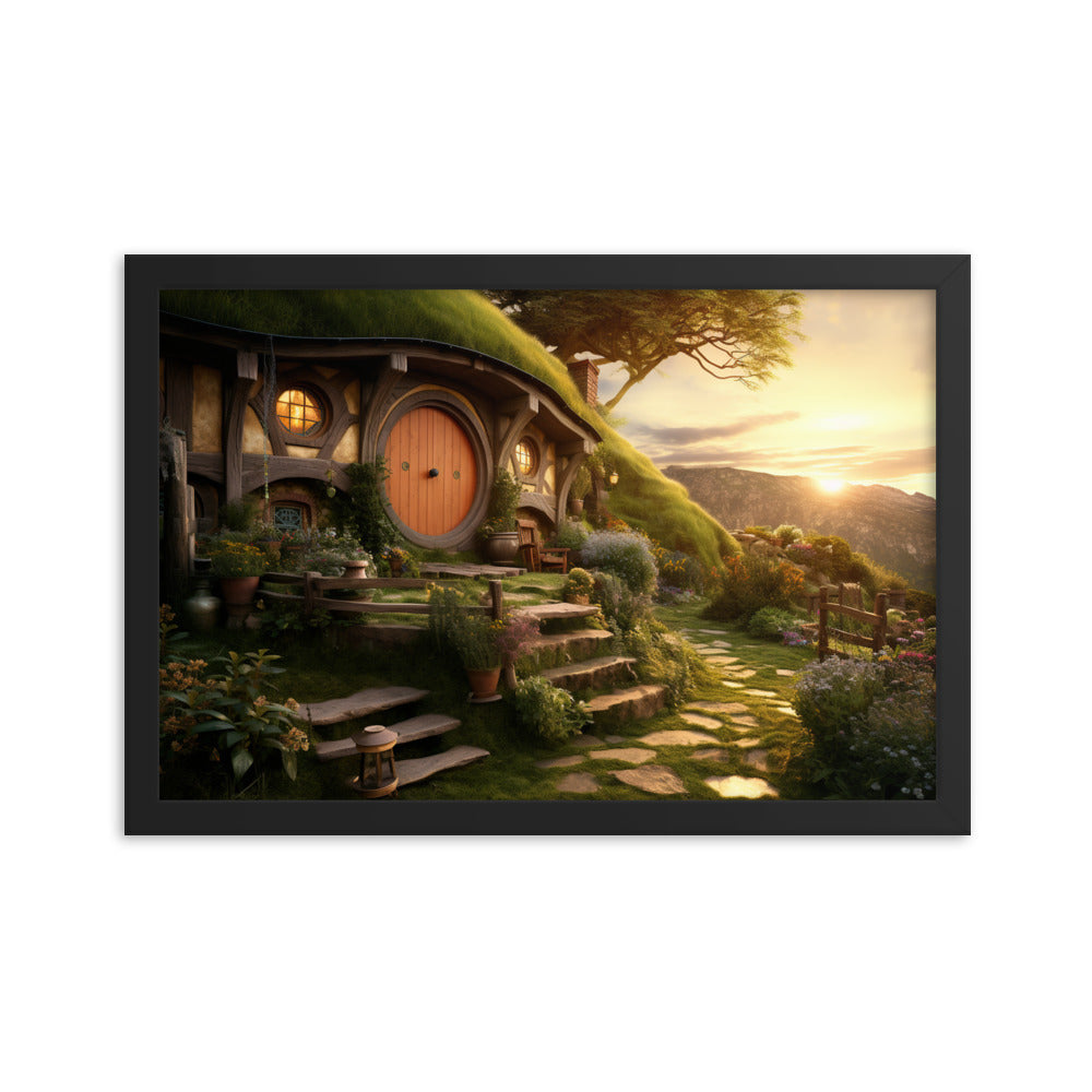 Dusk Over The Shire - HQ Framed Poster