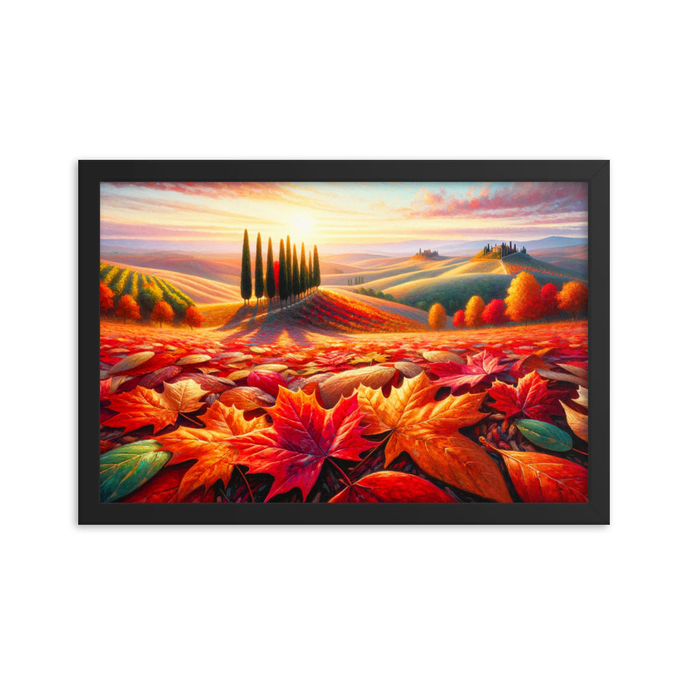 Autumn's Embrace - HQ Framed Poster