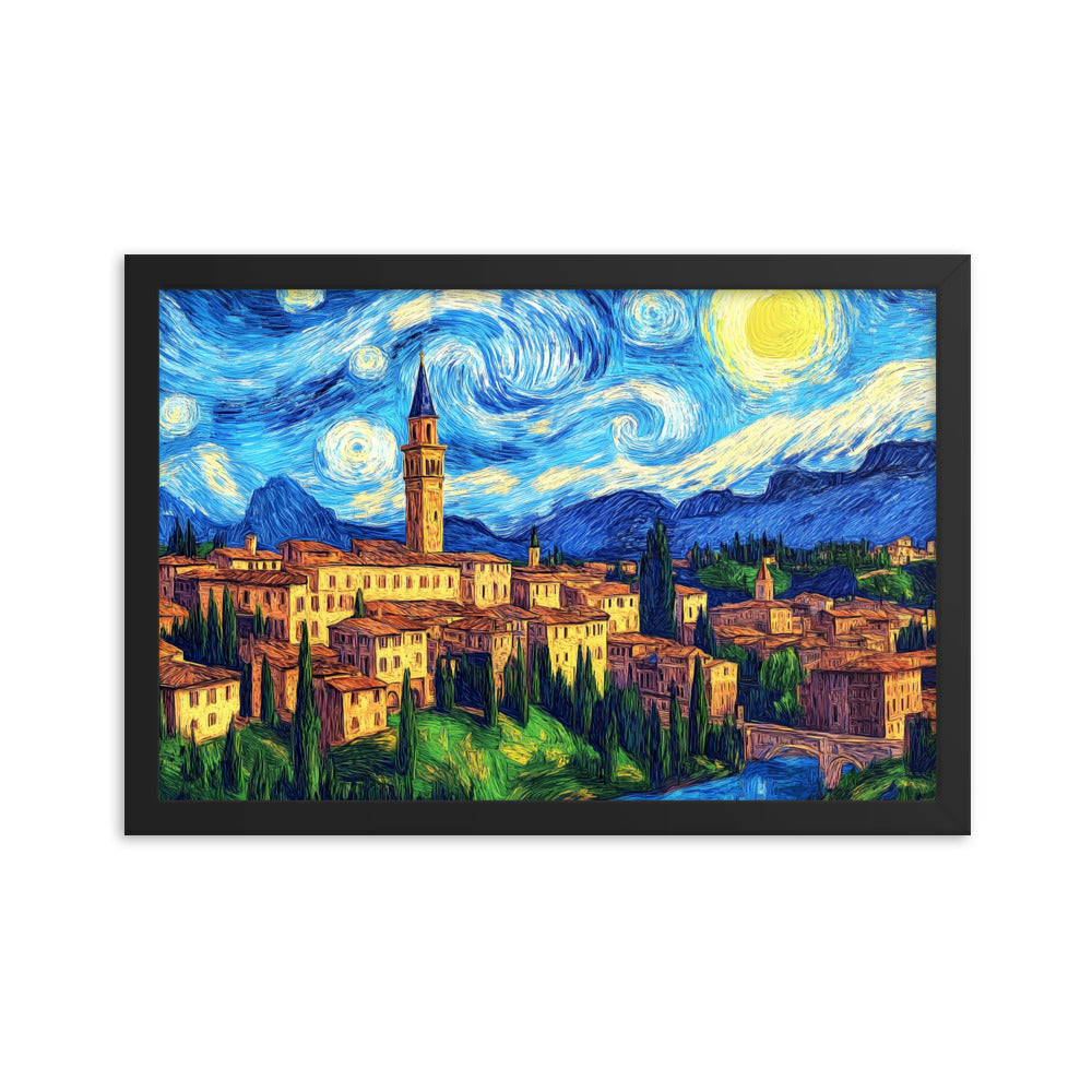 Tuscany city - HQ Framed poster