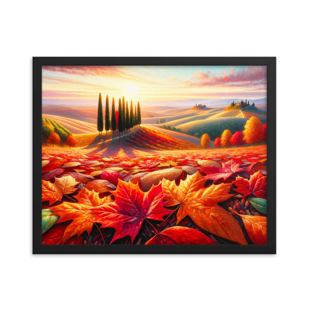 Autumn's Embrace - HQ Framed Poster