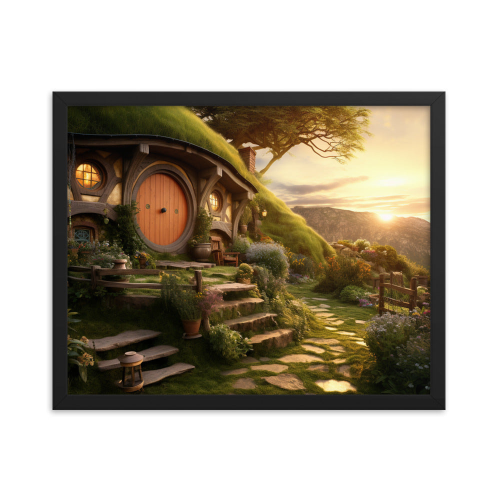 Dusk Over The Shire - HQ Framed Poster