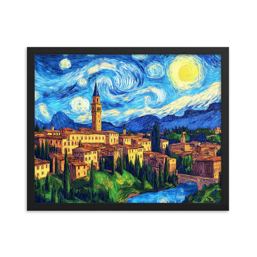 Tuscany city - HQ Framed poster