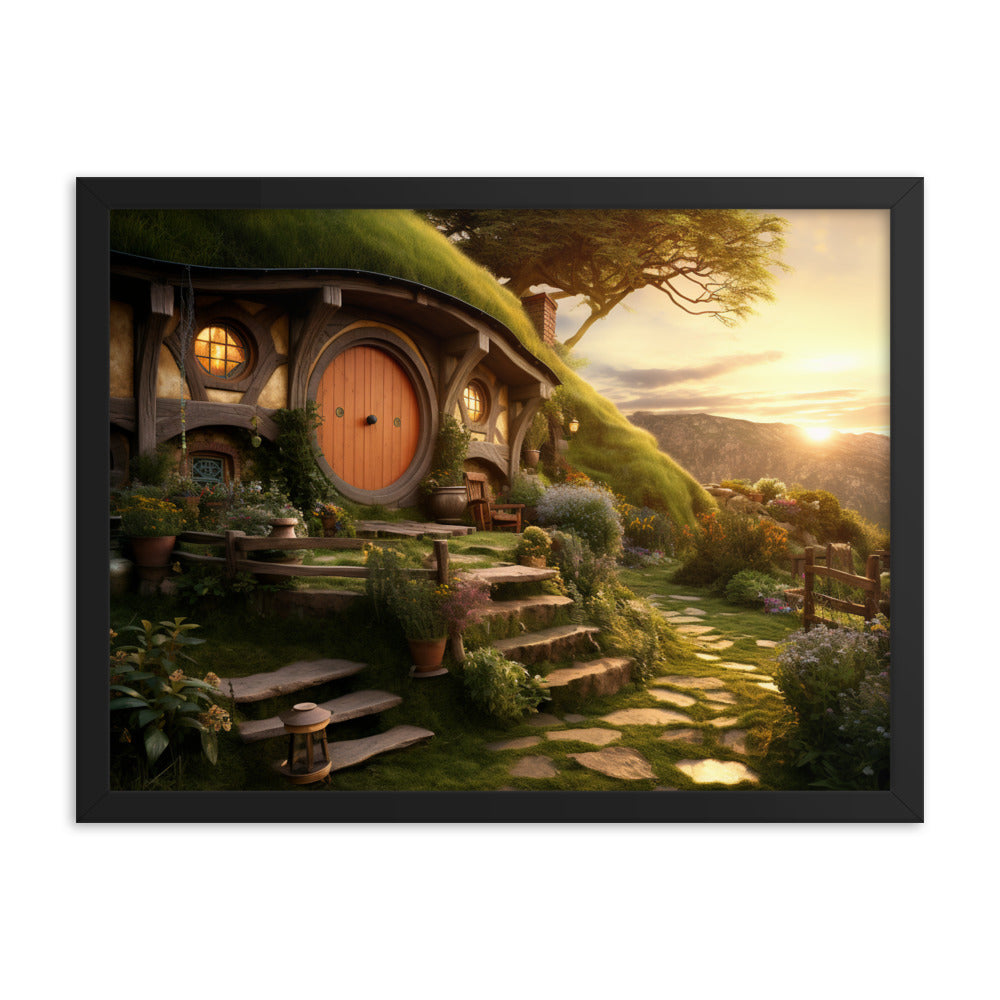 Dusk Over The Shire - HQ Framed Poster