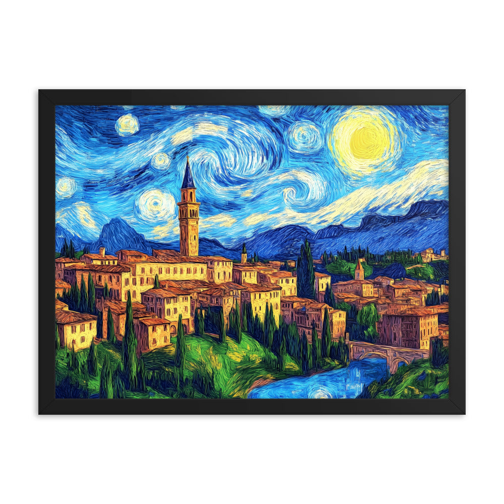 Tuscany city - HQ Framed poster