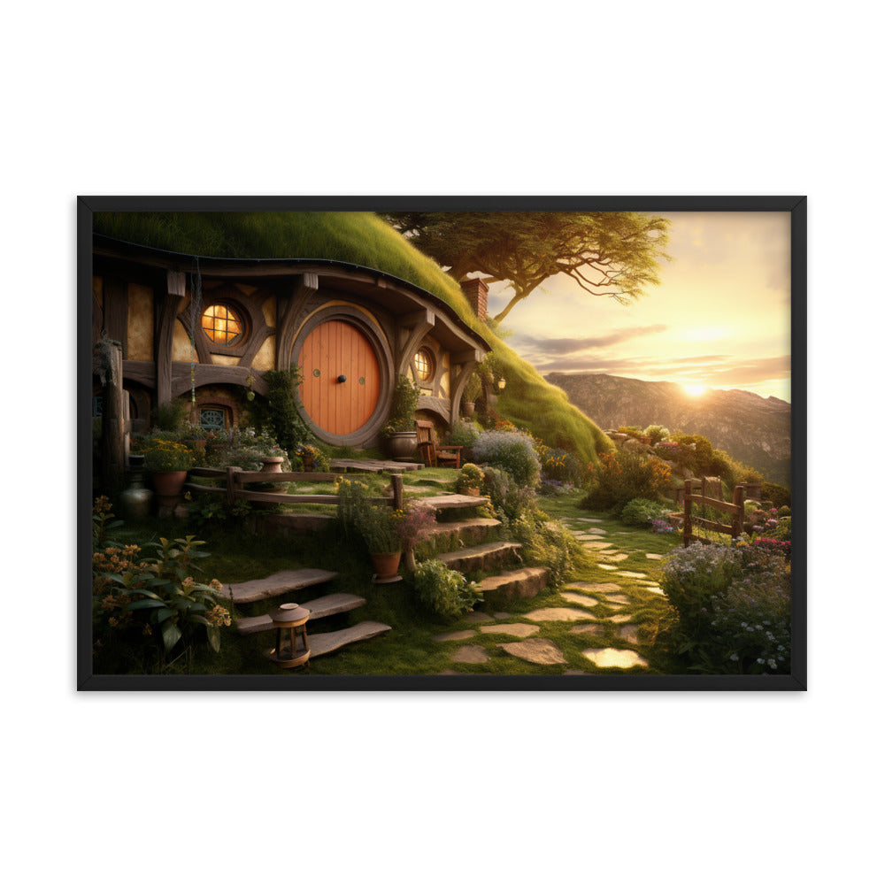 Dusk Over The Shire - HQ Framed Poster