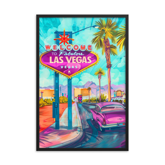 Welcome to Vegas - HQ Framed Poster