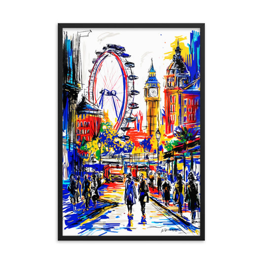 Vibrant London: An Artistic Vision - HQ Framed Poster