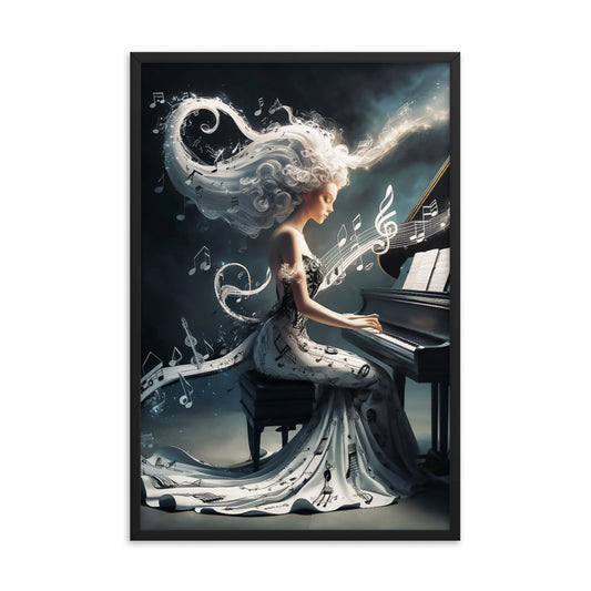 Melodic Elegance - HQ Framed Poster