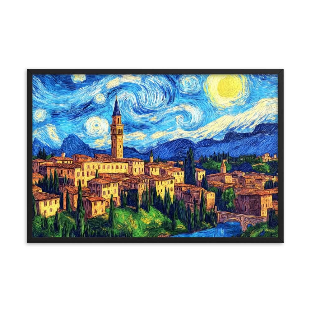 Tuscany city - HQ Framed poster