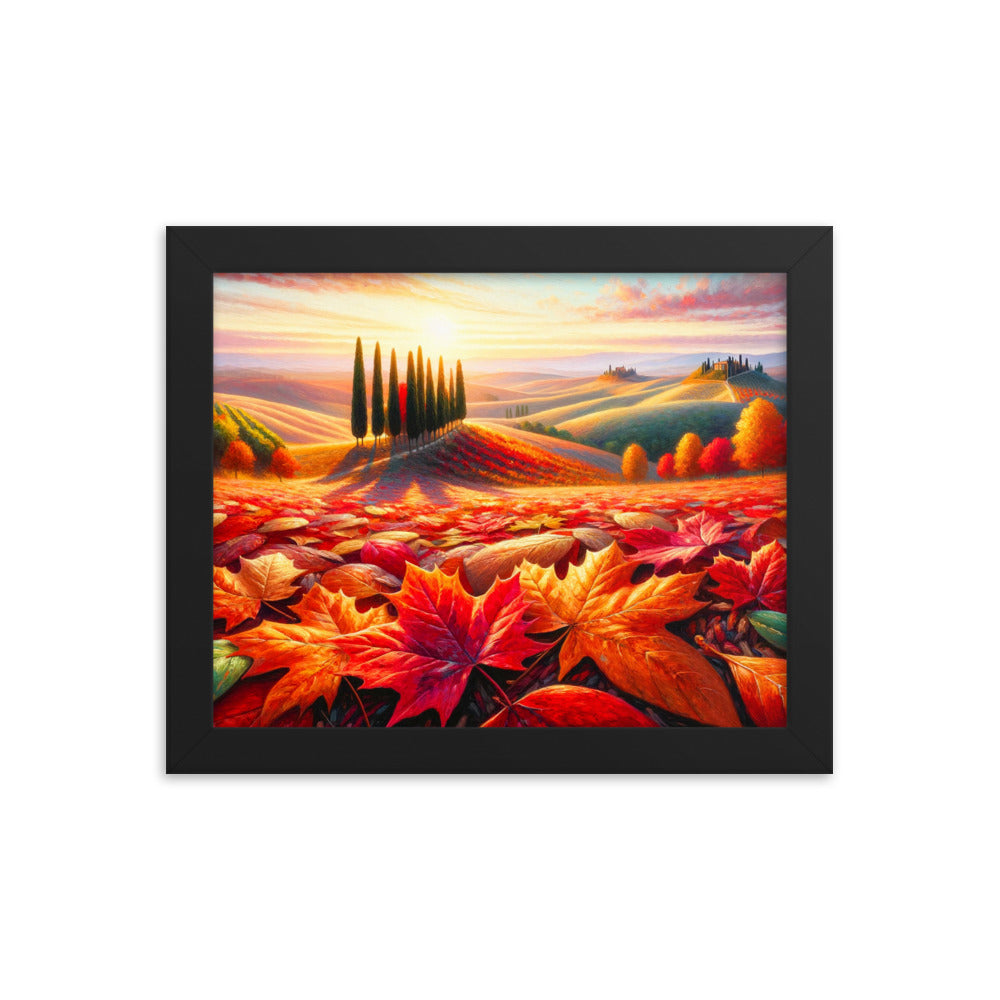 Autumn's Embrace - HQ Framed Poster