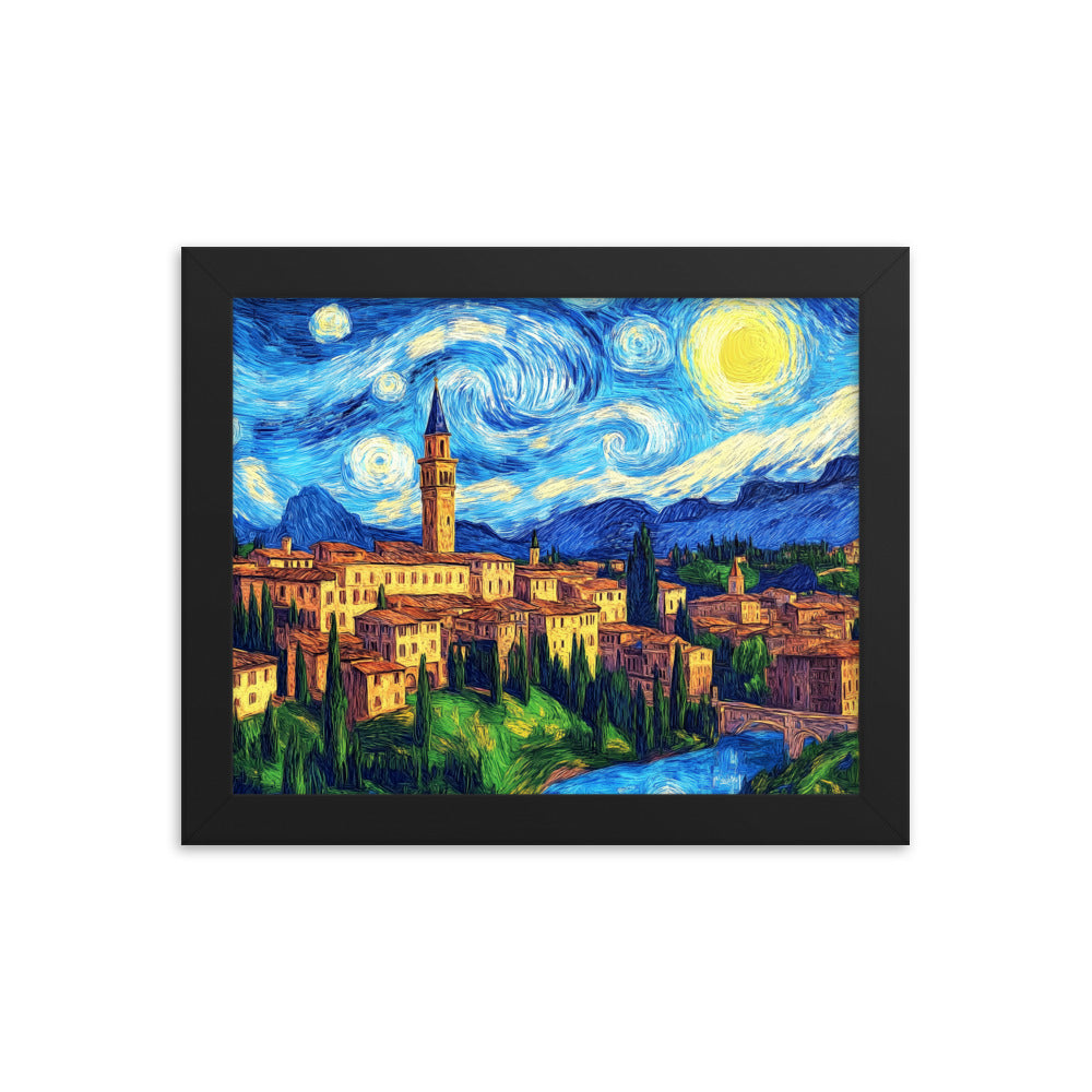 Tuscany city - HQ Framed poster