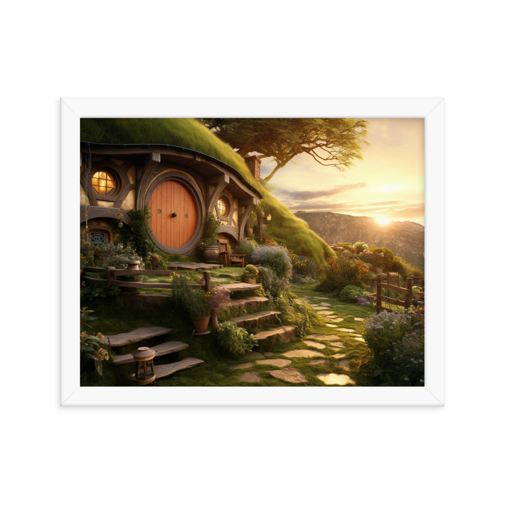 Dusk Over The Shire - HQ Framed Poster