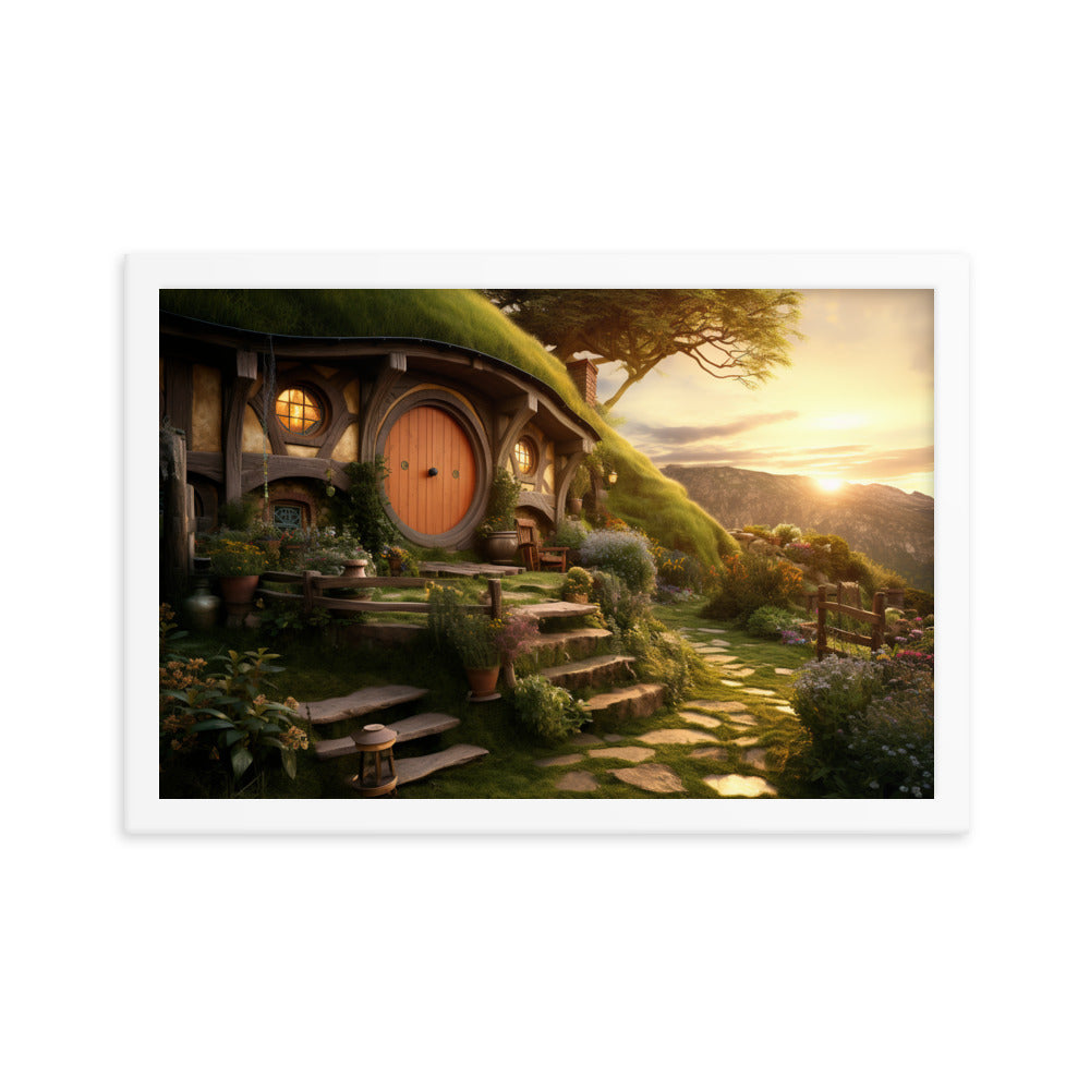 Dusk Over The Shire - HQ Framed Poster