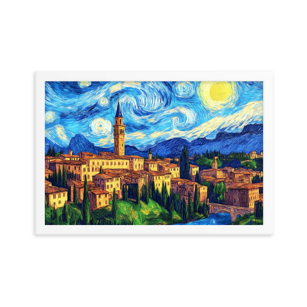 Tuscany city - HQ Framed poster