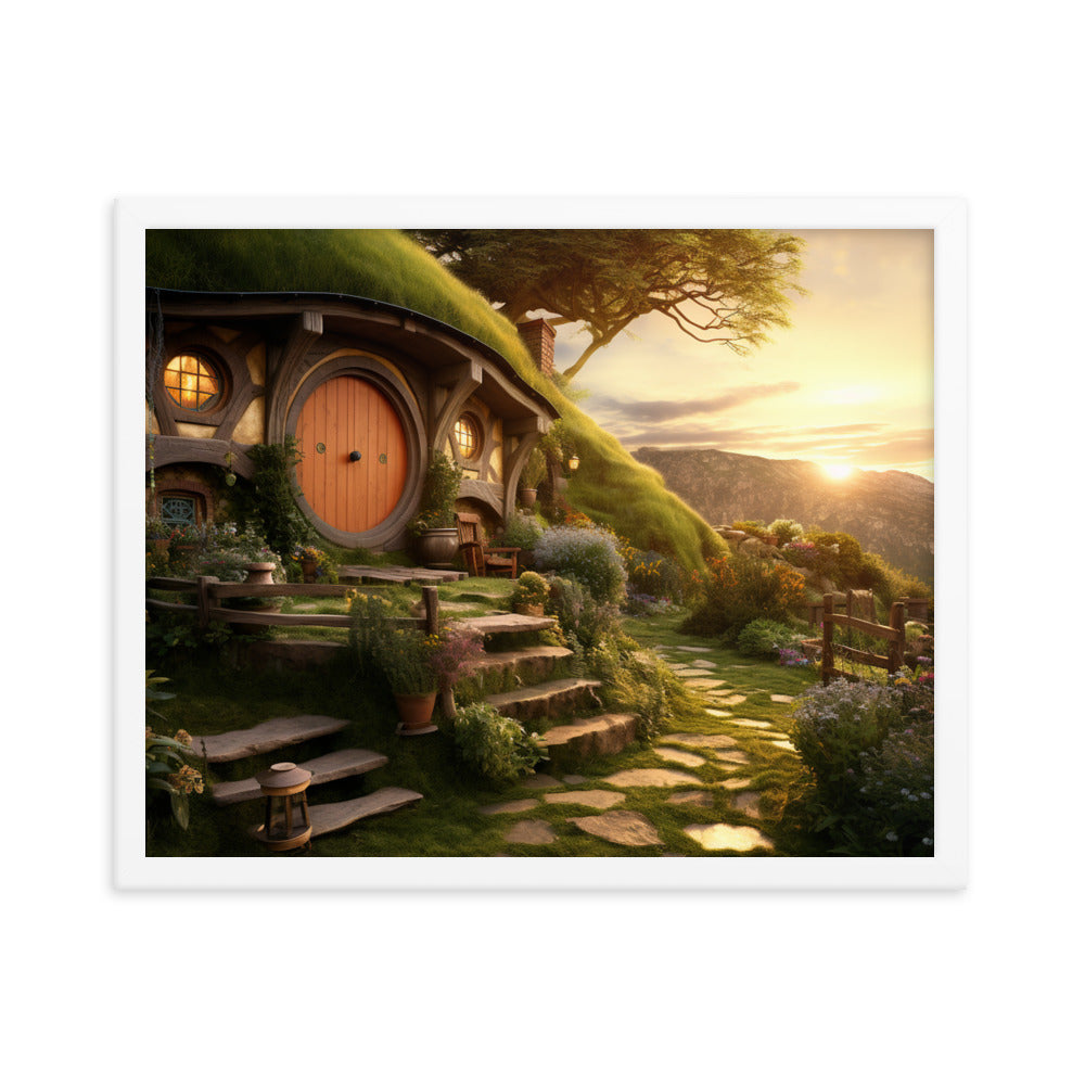 Dusk Over The Shire - HQ Framed Poster