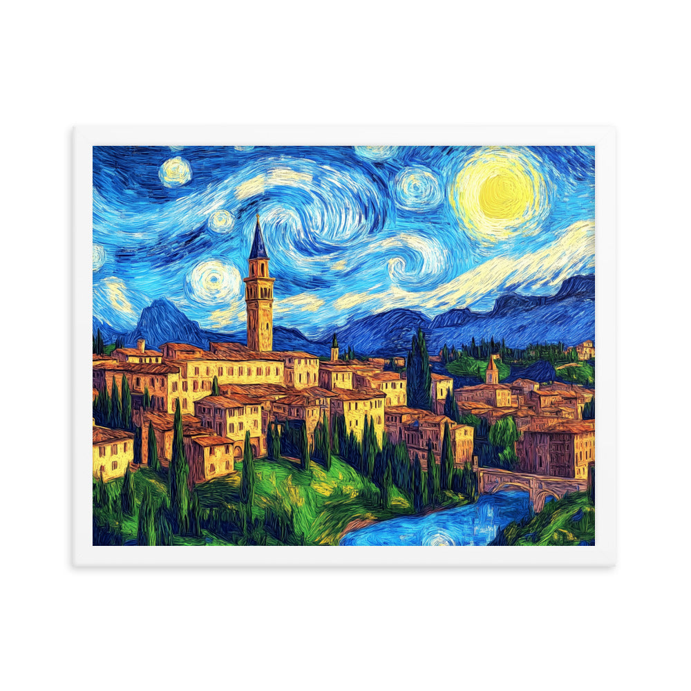 Tuscany city - HQ Framed poster