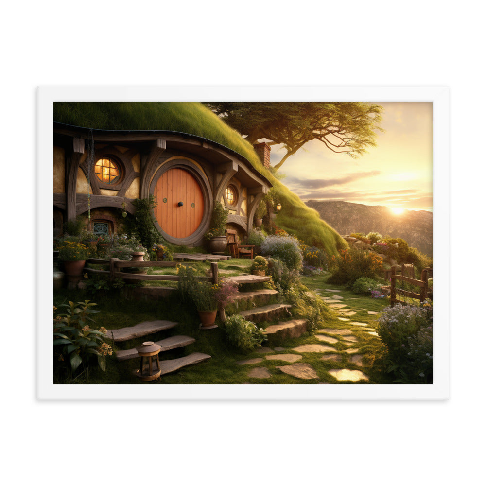 Dusk Over The Shire - HQ Framed Poster