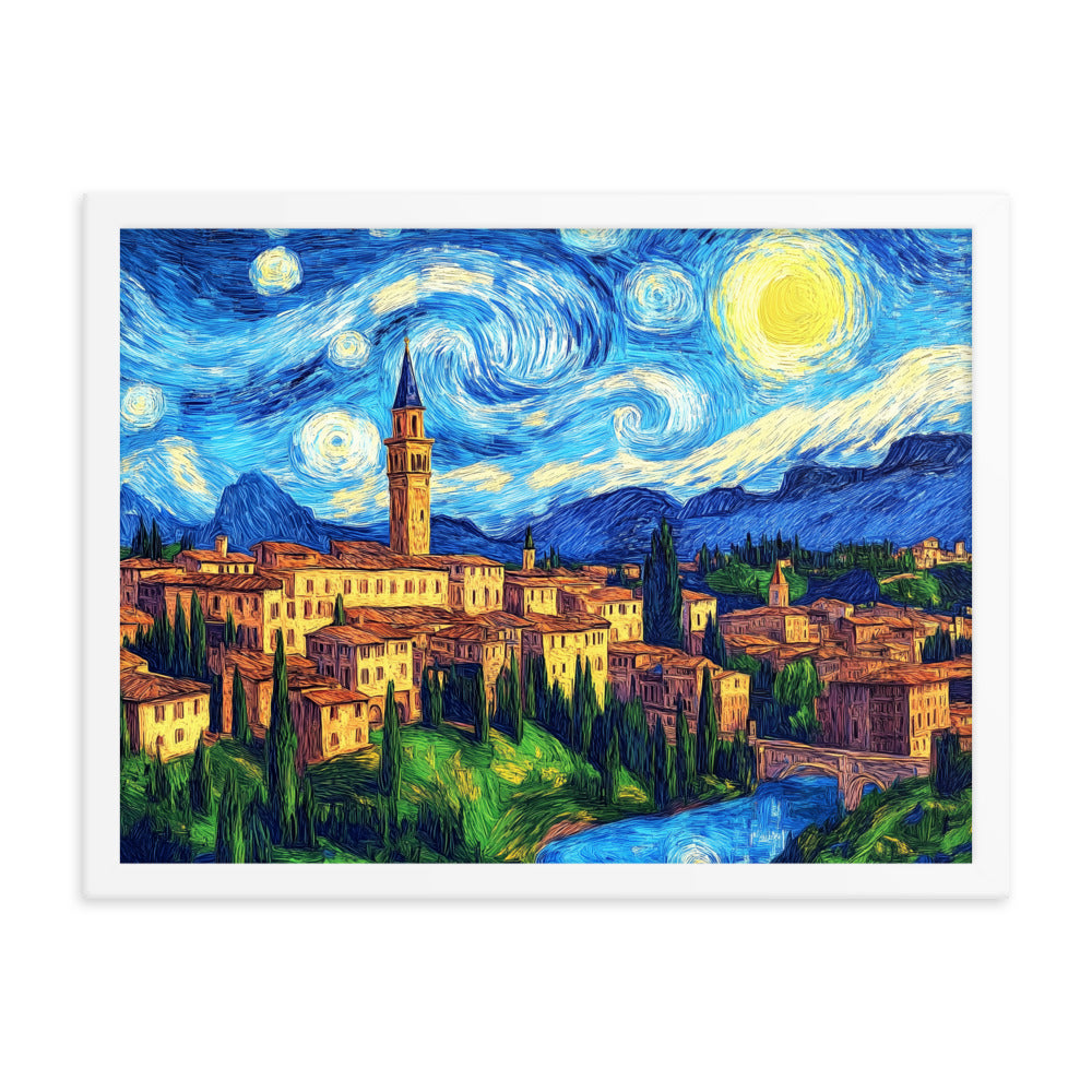 Tuscany city - HQ Framed poster