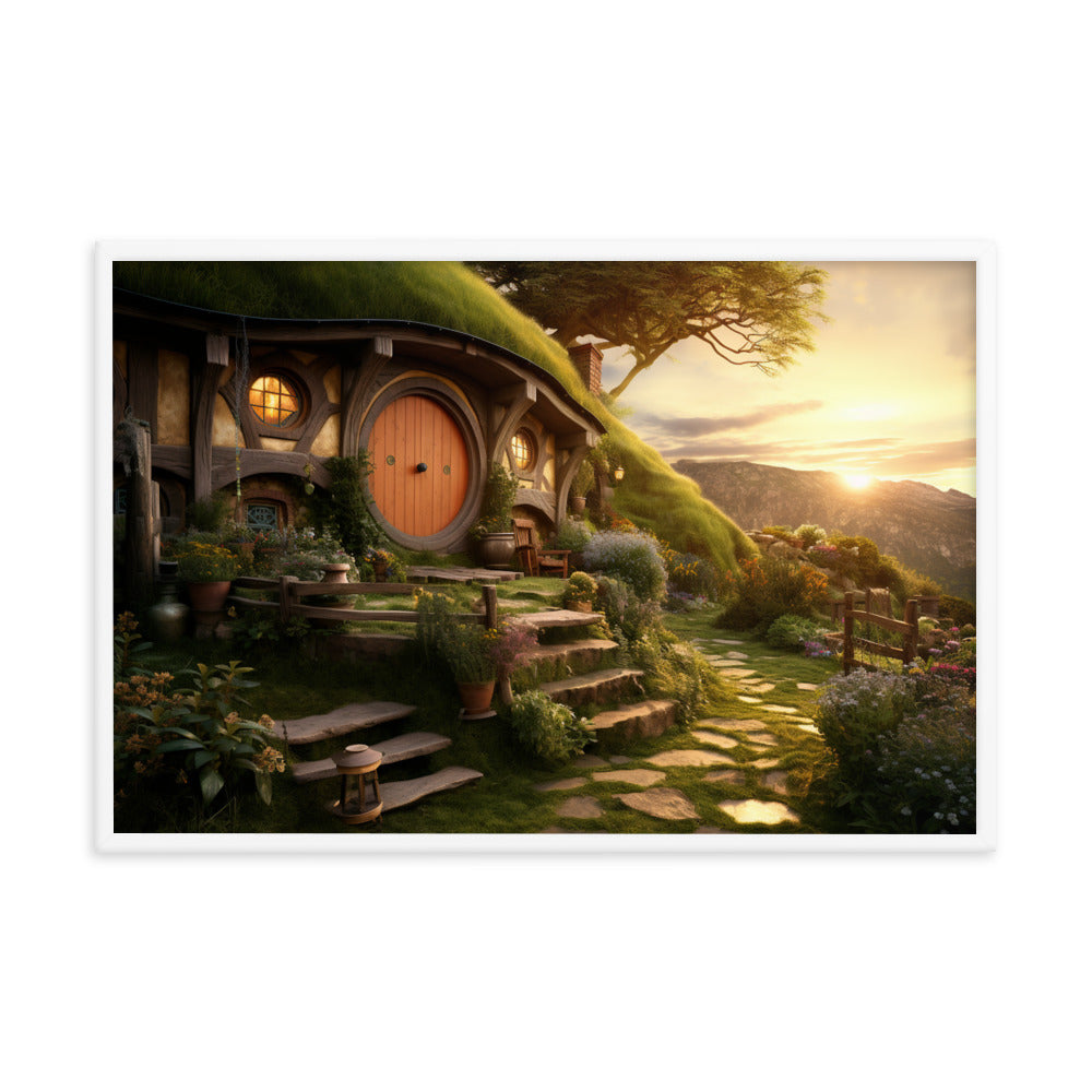 Dusk Over The Shire - HQ Framed Poster