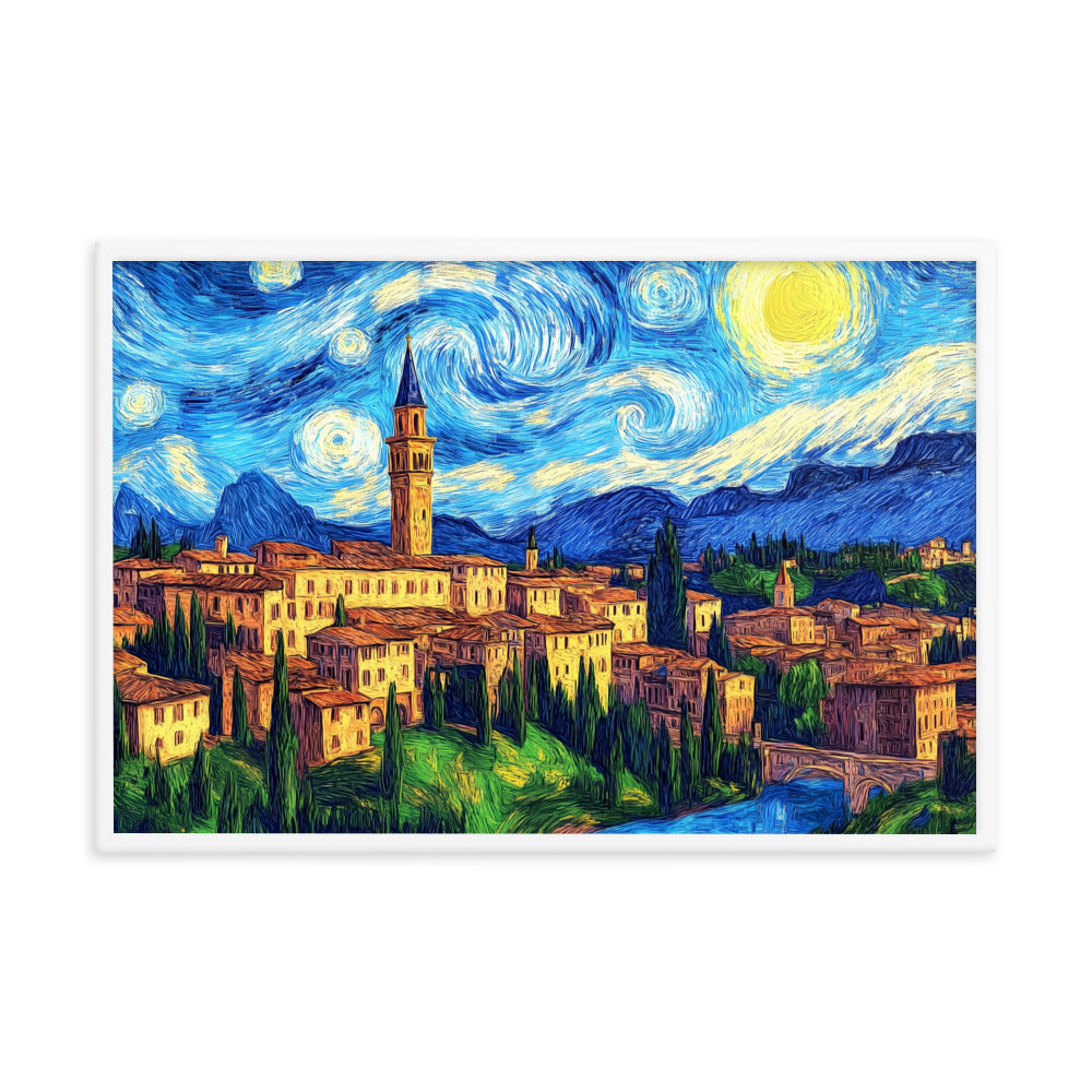 Tuscany city - HQ Framed poster