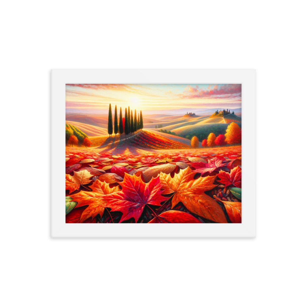 Autumn's Embrace - HQ Framed Poster