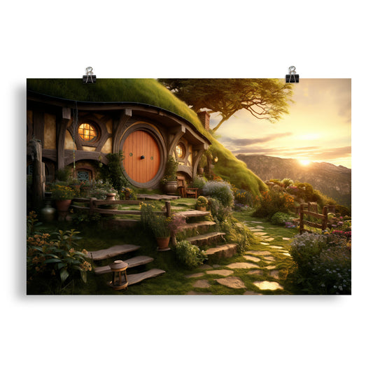 Dusk Over The Shire - HQ Matte Poster