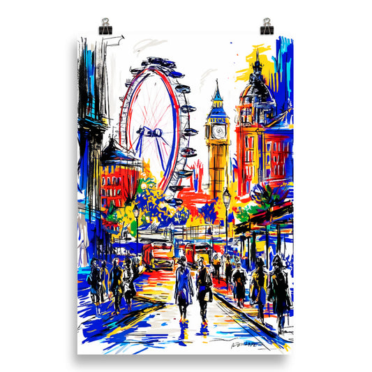 Vibrant London: An Artistic Vision - HQ Matte Poster