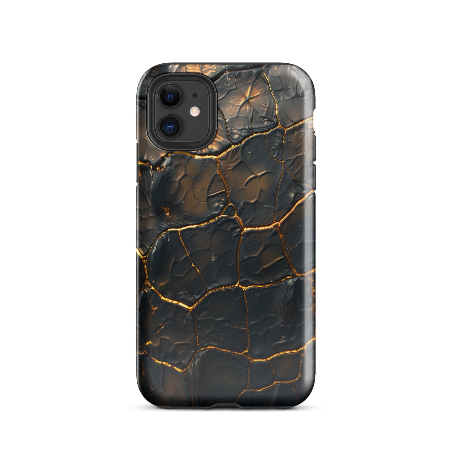 Black and Gold Croco - Tough Case for iPhone®