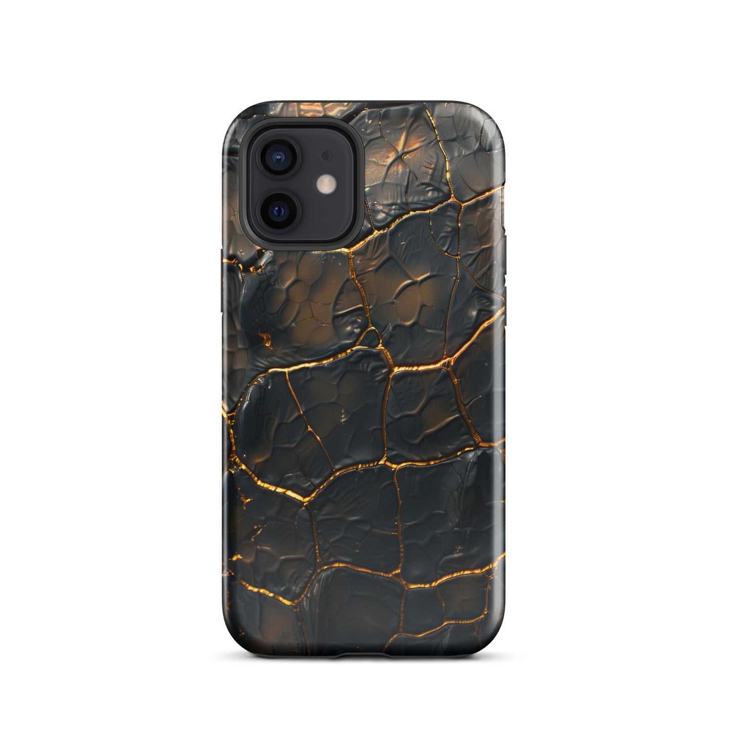 Black and Gold Croco - Tough Case for iPhone®