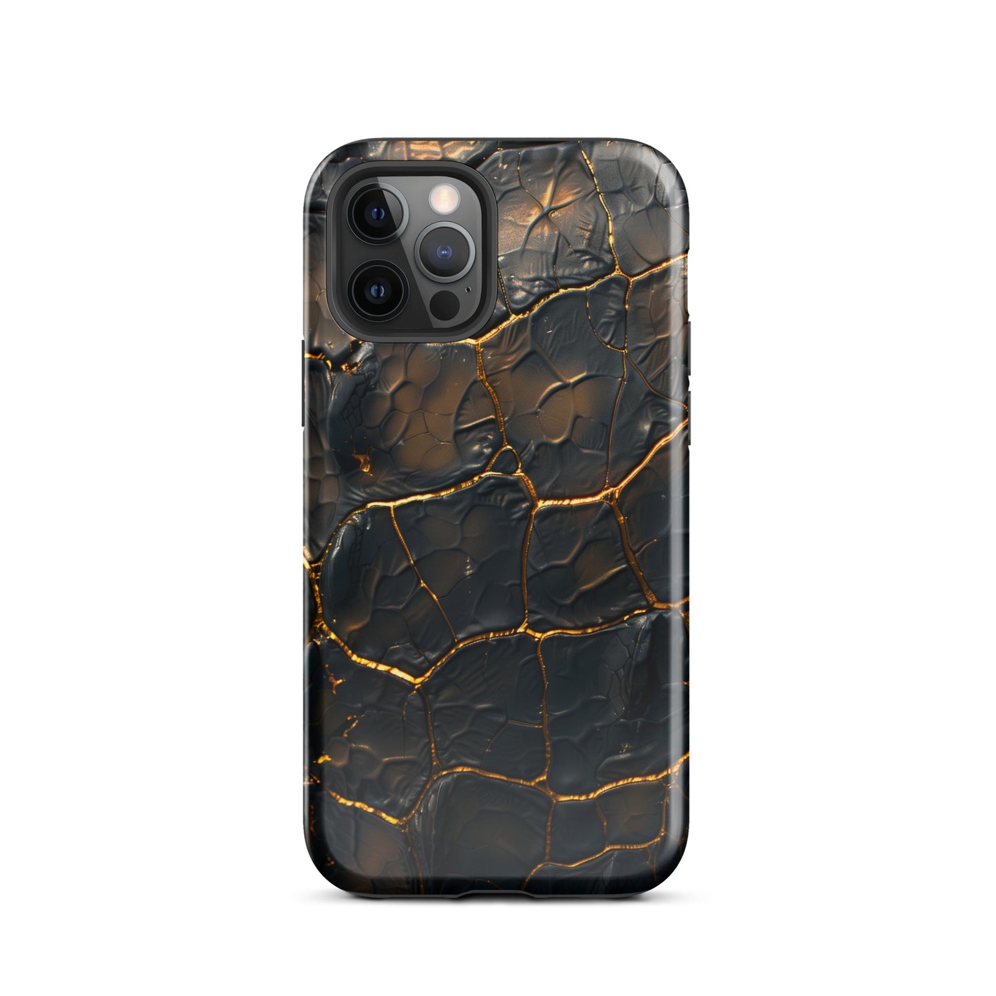 Black and Gold Croco - Tough Case for iPhone®