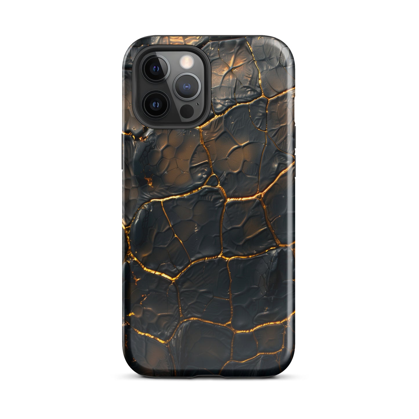 Black and Gold Croco - Tough Case for iPhone®