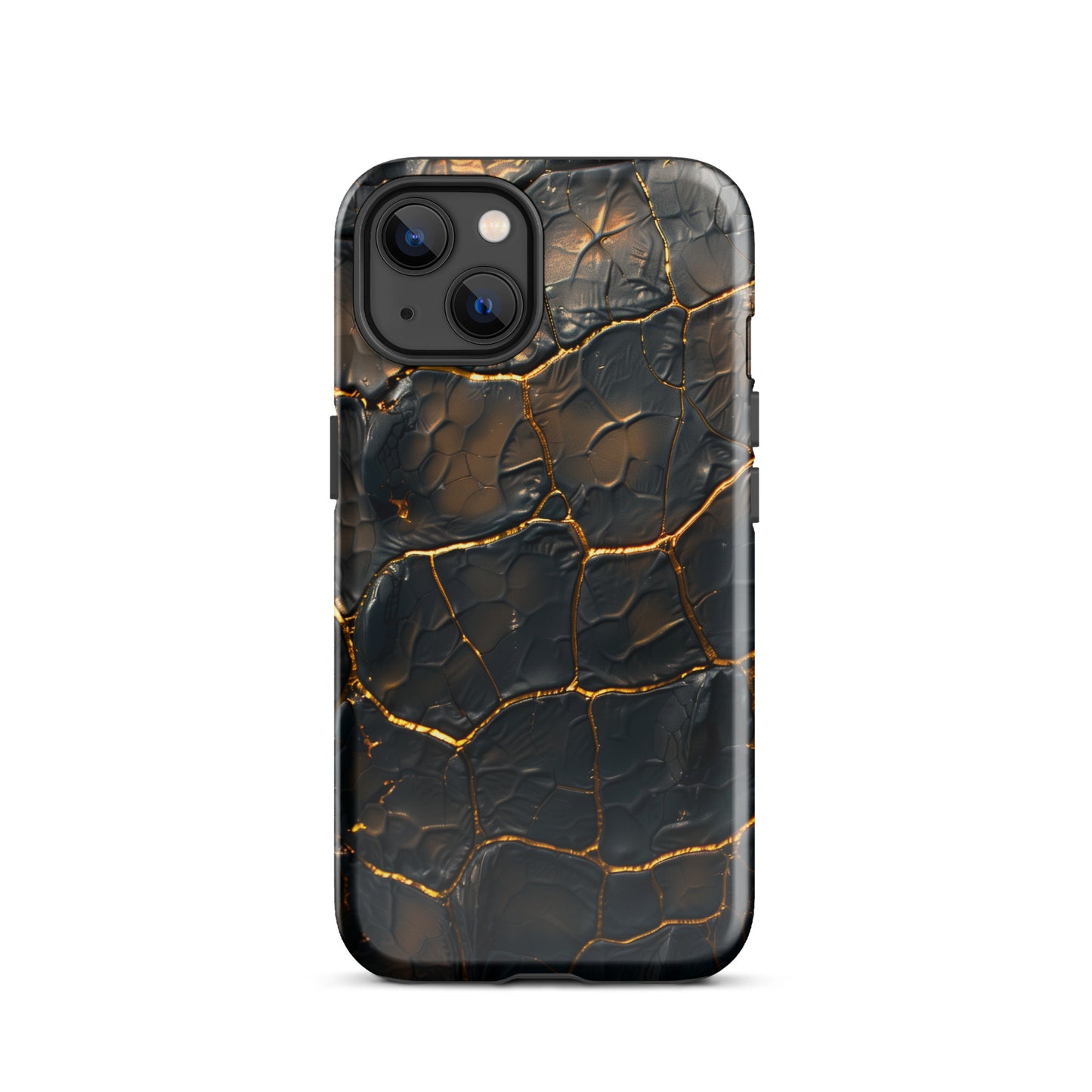 Black and Gold Croco - Tough Case for iPhone®