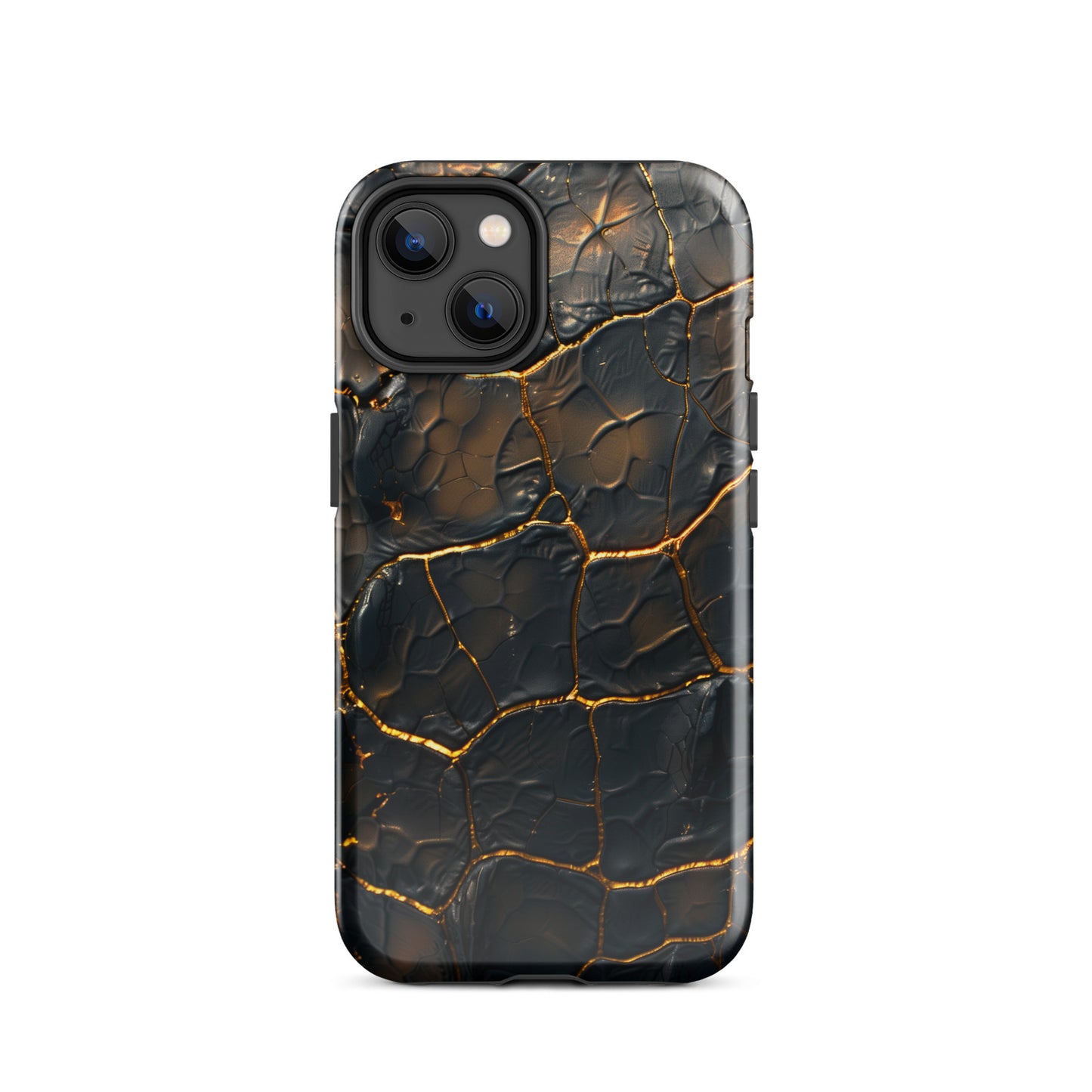 Black and Gold Croco - Tough Case for iPhone®