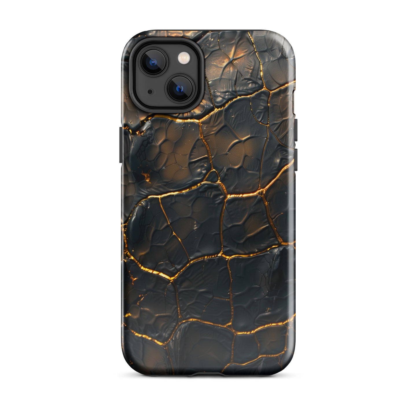 Black and Gold Croco - Tough Case for iPhone®