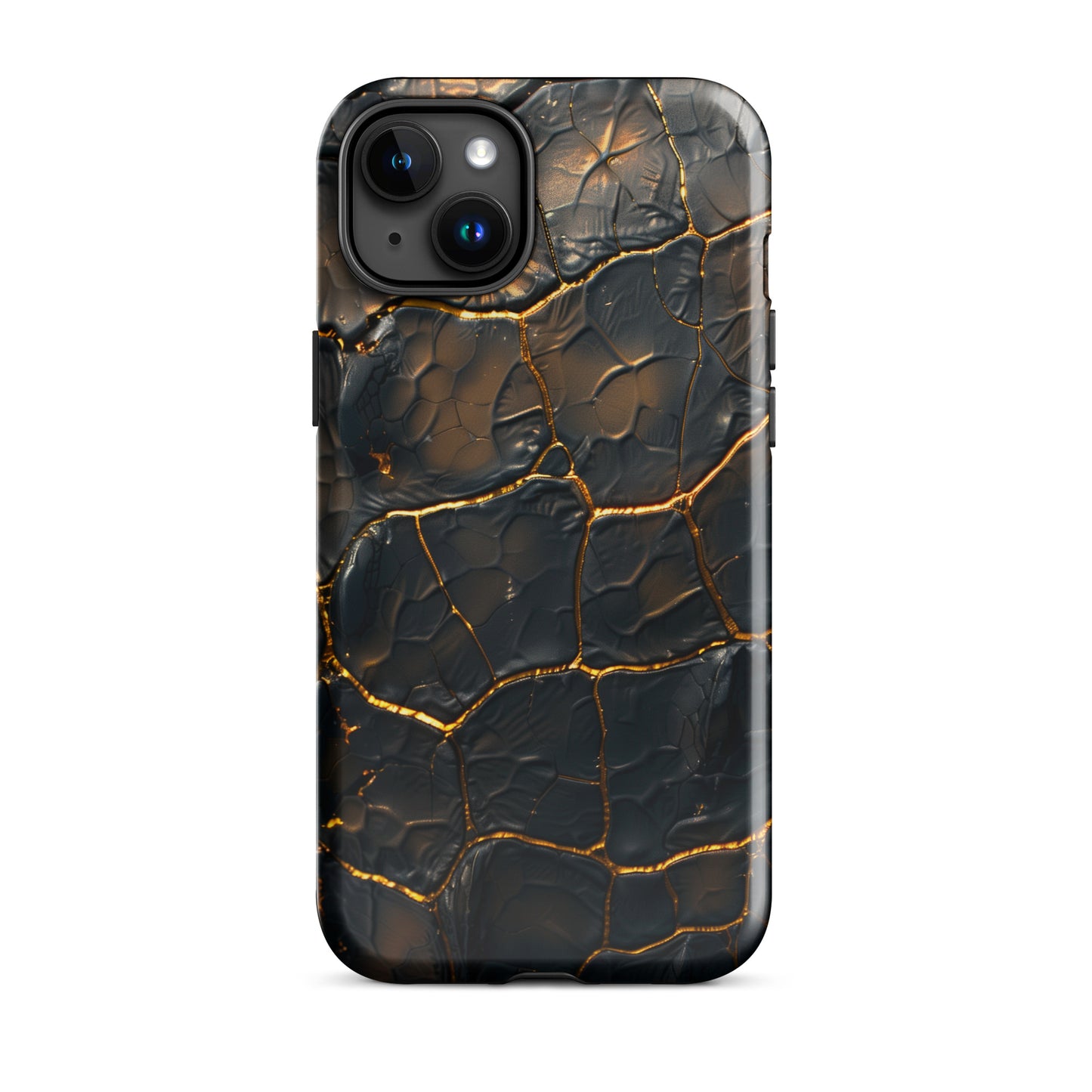 Black and Gold Croco - Tough Case for iPhone®