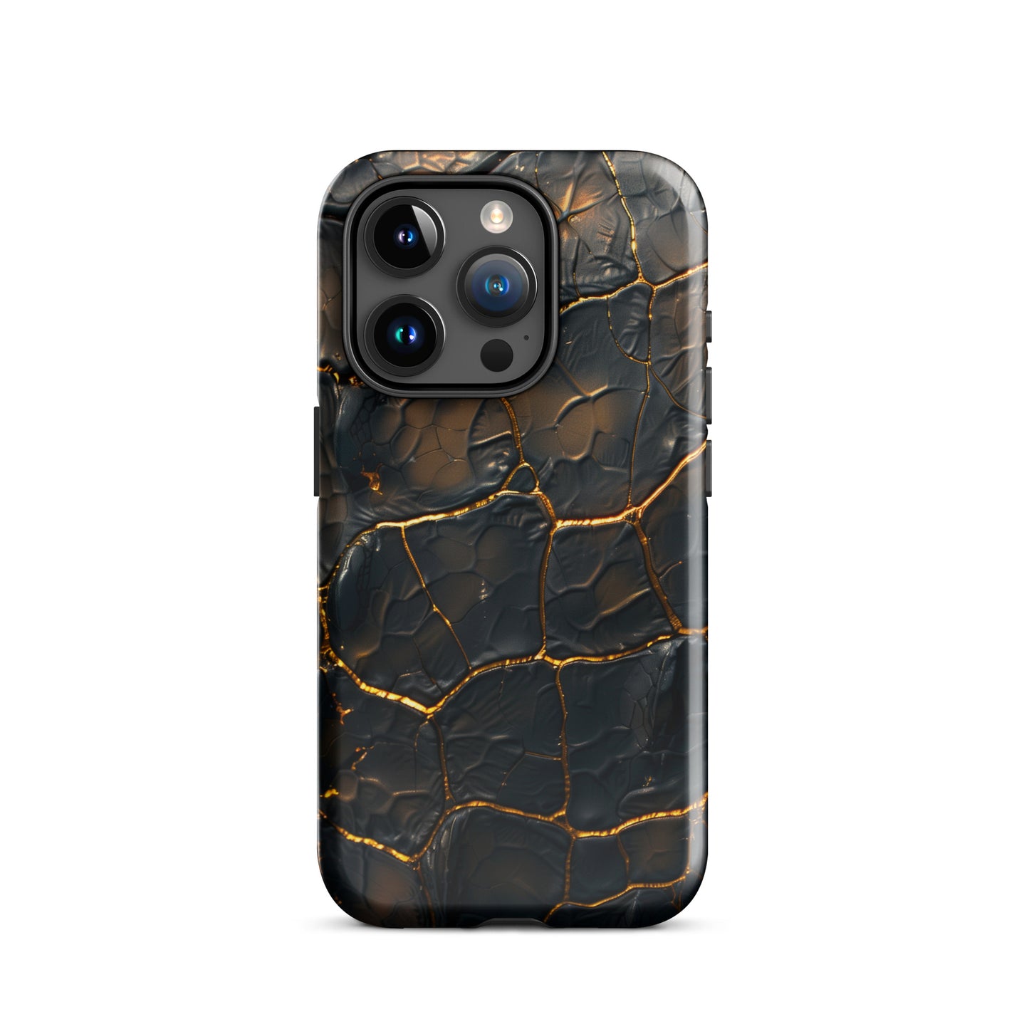 Black and Gold Croco - Tough Case for iPhone®