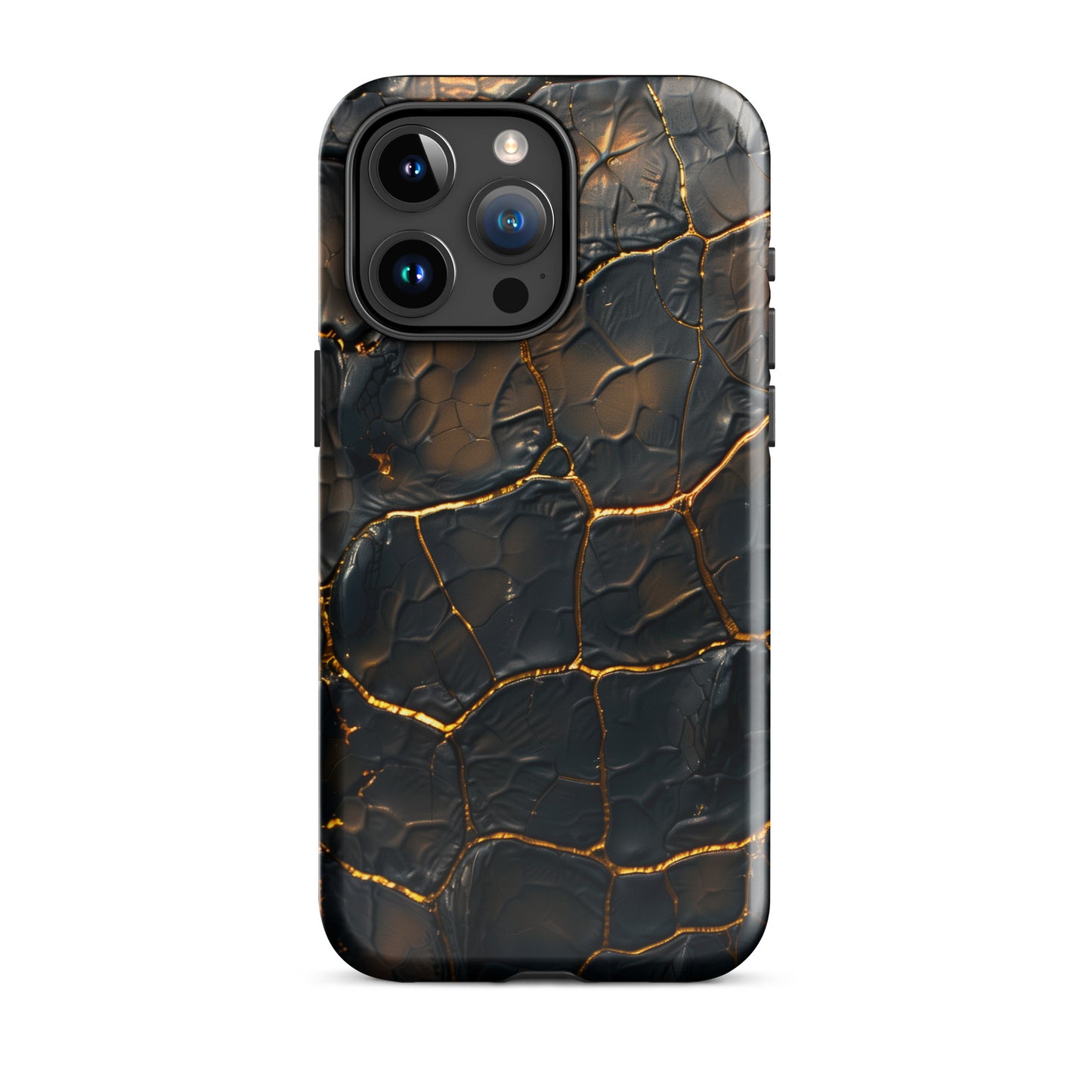 Black and Gold Croco - Tough Case for iPhone®