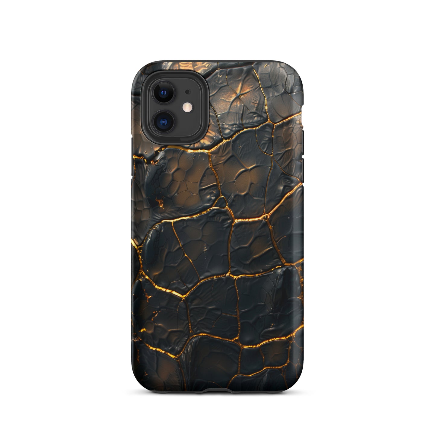 Black and Gold Croco - Tough Case for iPhone®