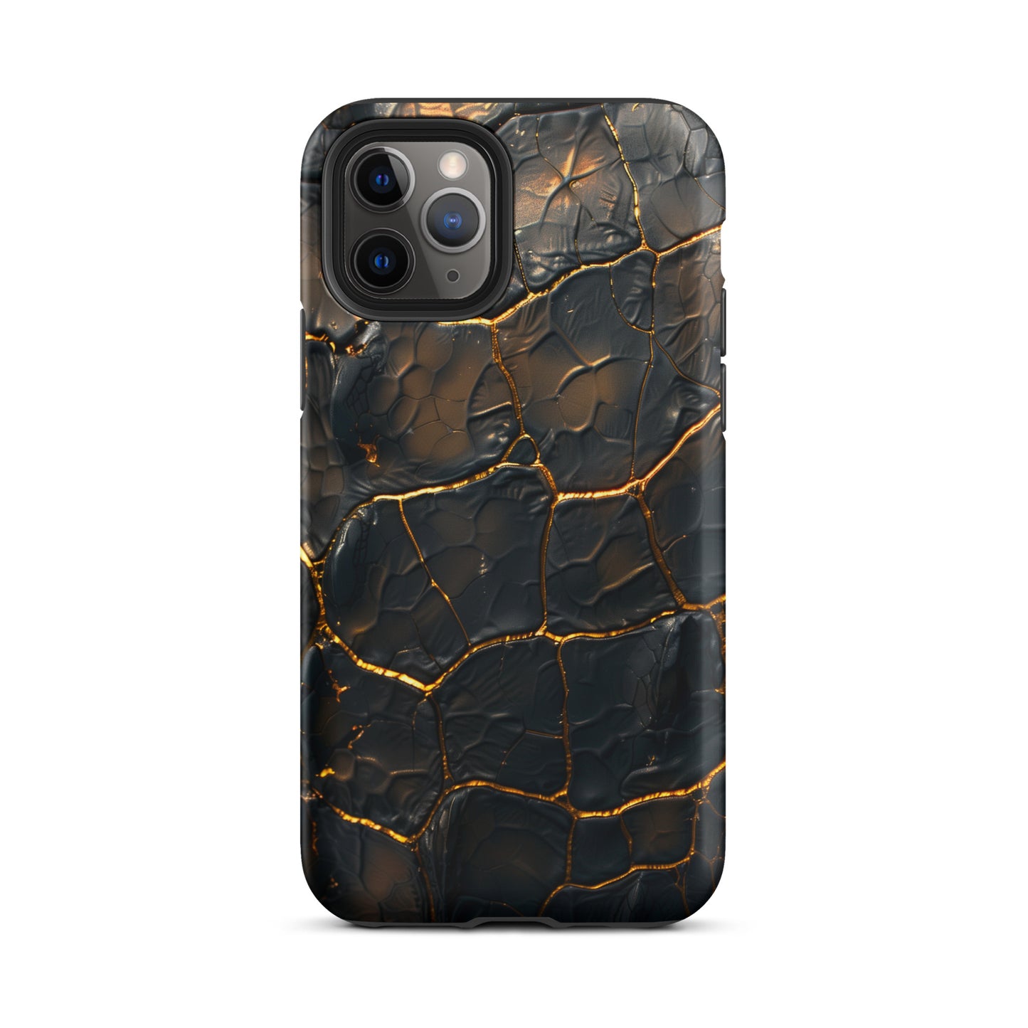 Black and Gold Croco - Tough Case for iPhone®