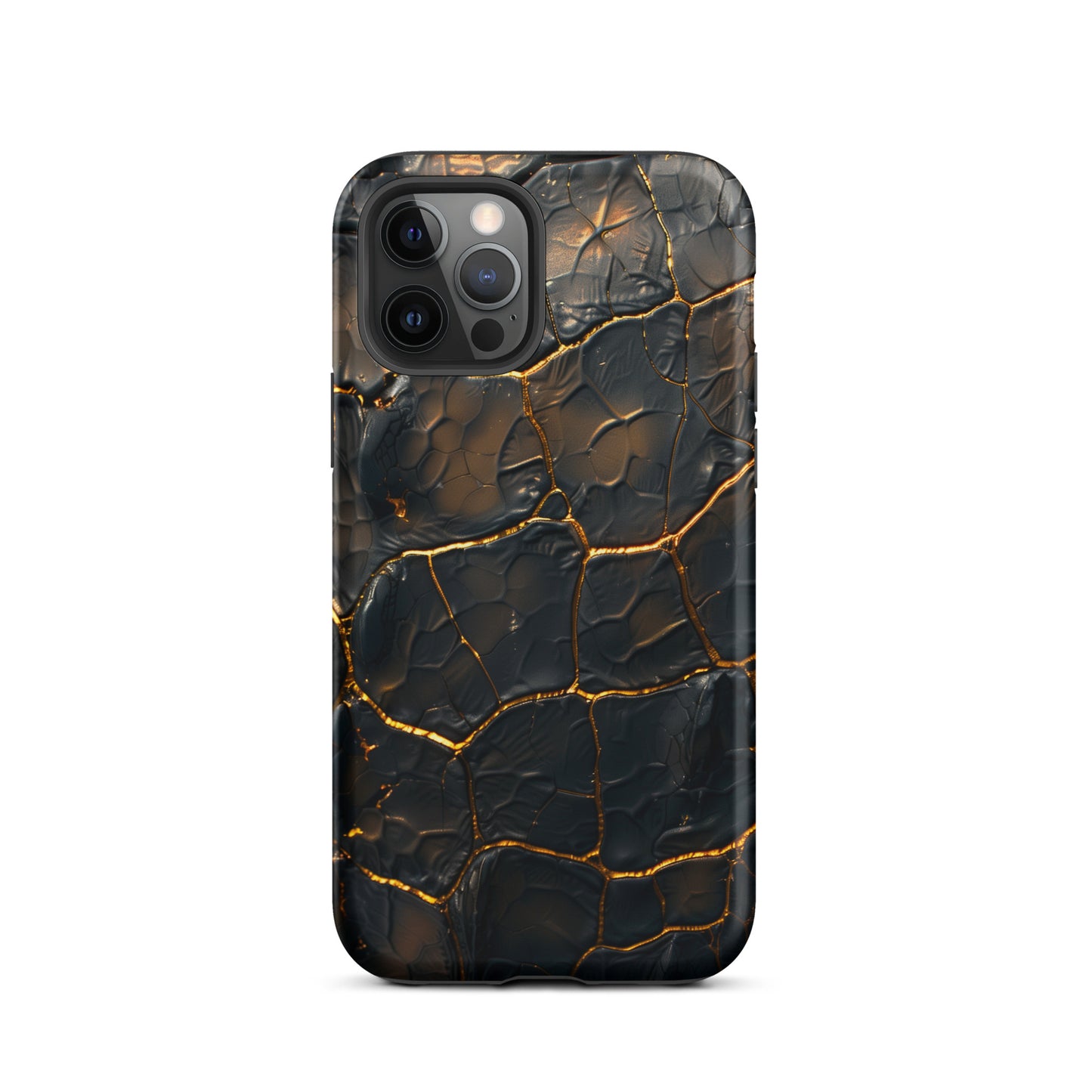 Black and Gold Croco - Tough Case for iPhone®