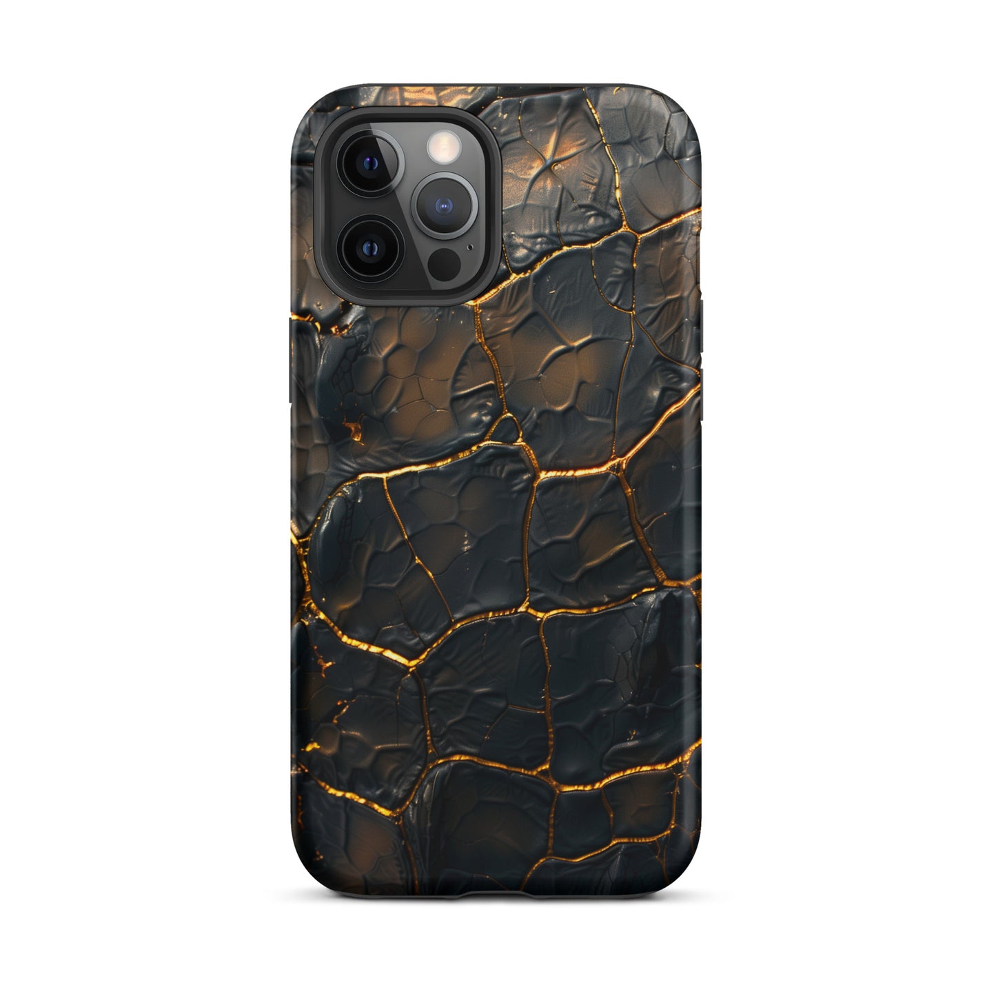 Black and Gold Croco - Tough Case for iPhone®