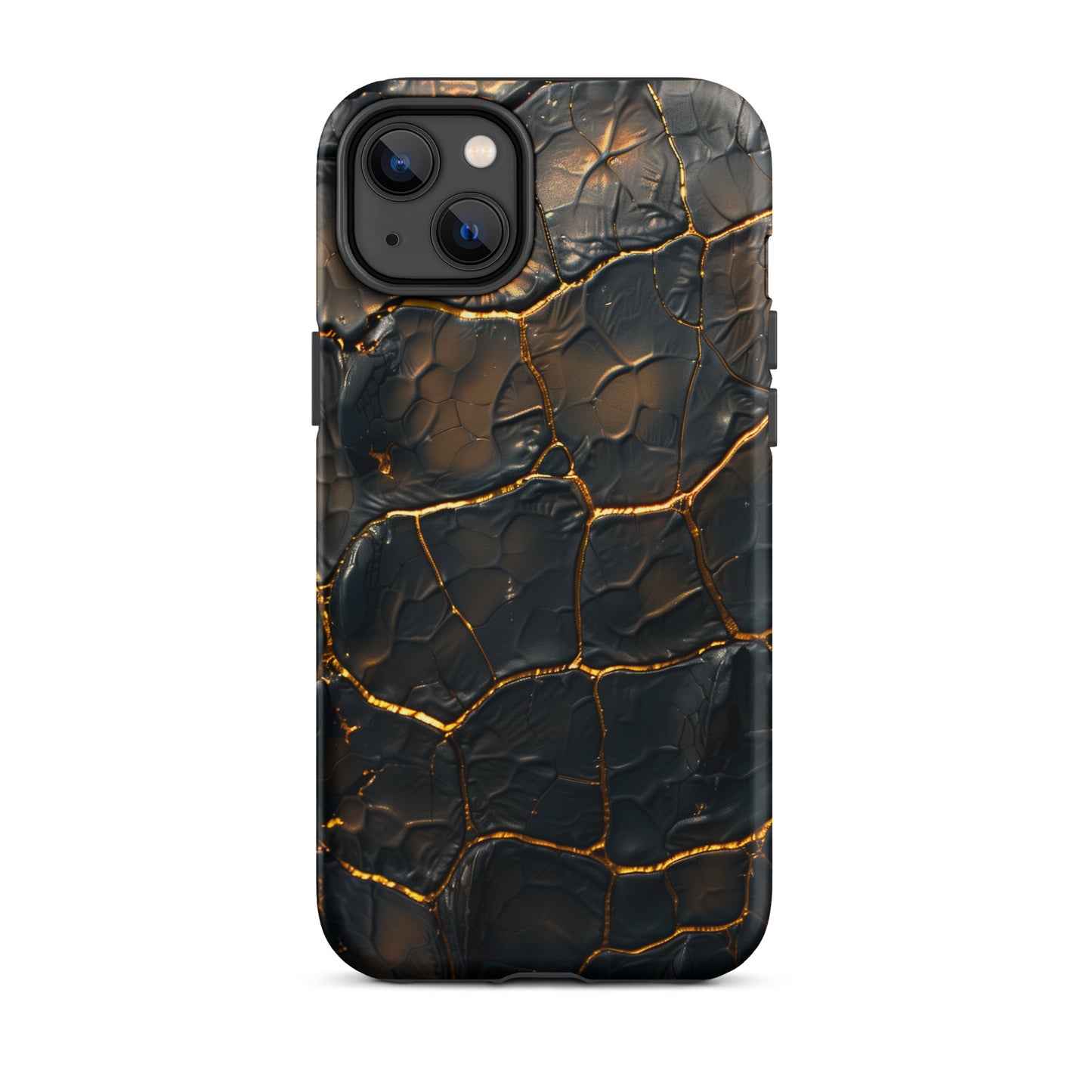 Black and Gold Croco - Tough Case for iPhone®