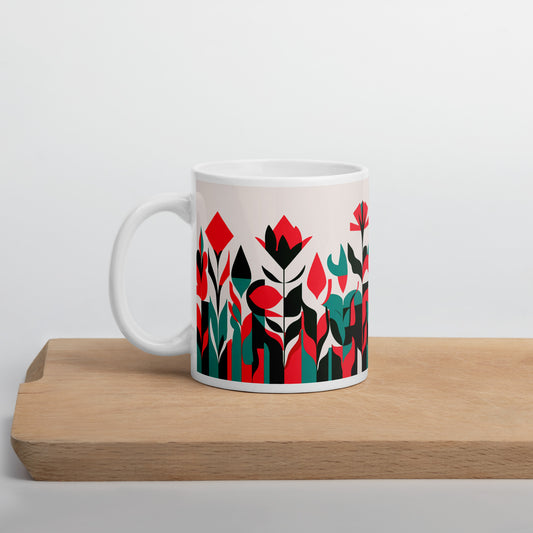 Floral Symphony - Glossy Mug